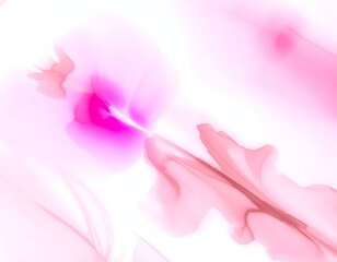 Obraz premium Abstract pink, magenta, and white fluid art with blurred shapes