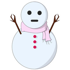 雪だるまのキャラクターデザインパーツ