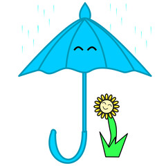 雨傘のキャラクターデザインパーツ