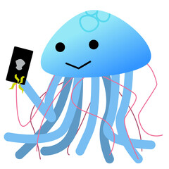 クラゲのキャラクターデザインパーツ
