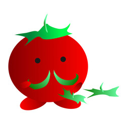トマトのキャラクターデザインパーツ