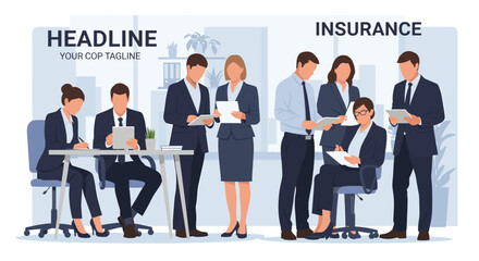 Fototapeta premium A professional person sits focused at their desk, ideal for business themes and corporate settings.