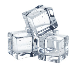 Refreshing Ice Cubes: Cold, Clear, and Transparent Frozen Water for Drinks and Summer Refreshment