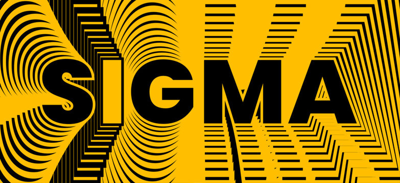 Sigma optical brand logo design in yellow with modern concentric circular graphic pattern