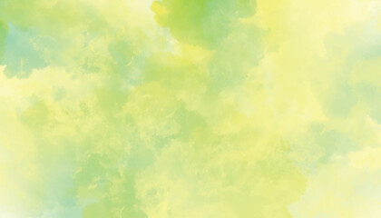 Green and yellow watercolor background abstract