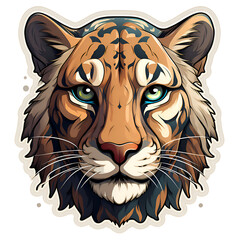 Fototapeta premium Majestic Tiger Portrait. A Captivating Close up
