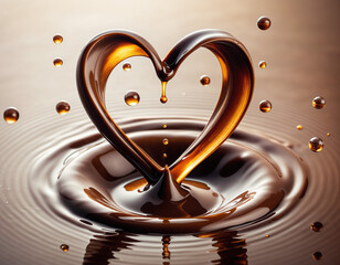 Chocolate Heart Splash &ndash; Romantic Valentine Cocoa Art