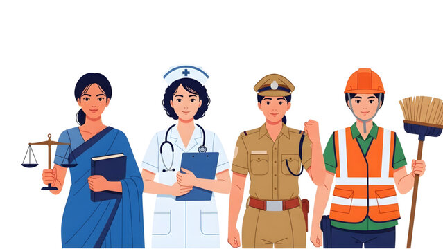 Women in Different Jobs Multitalented Ladies Professional 