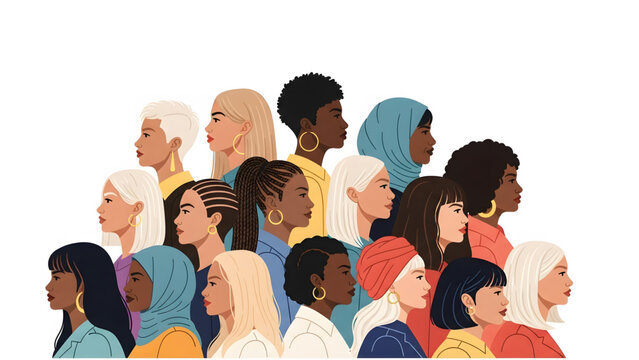 Multicultural Females Group Portrait Women of All Ethnicities Together 