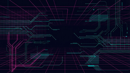 Fototapeta premium Cyberpunk Abstract Futuristic Technology Vector Background