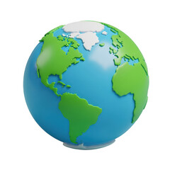Fototapeta premium 3d rendered globe with continents