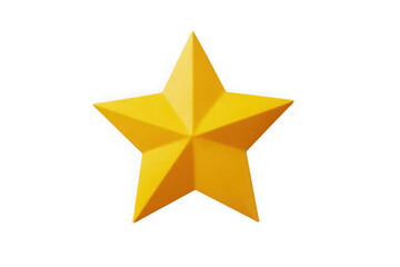 Obraz premium Golden star shape with a glossy finish isolated on transparent background