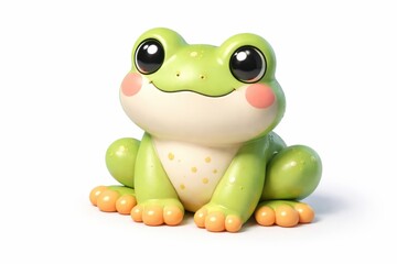 Fototapeta premium Cute frog toy figure