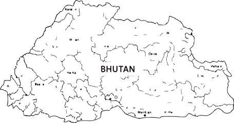 Obraz premium Malaysia Blank Outline Map - Detailed Administrative Districts and Regional Borders Vector