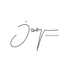 Joey name signature logo vector design