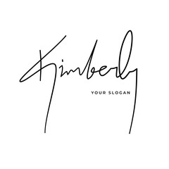 Kimberly name signature logo vector design