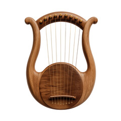 Elegant Wooden Lyre with Stringed Design