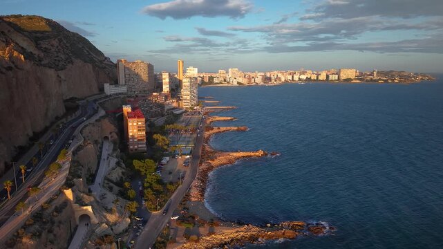 Calas de Alicante, Finca Adoc , junto Playa de Albufereta y Postiguet , vista aerea