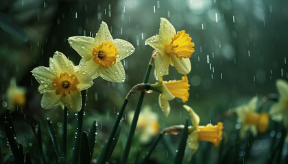 lily flowers in the garden generated.AI