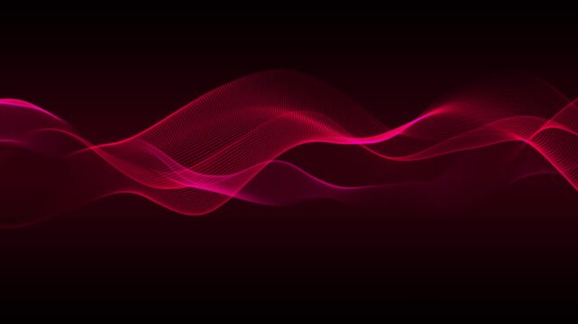 abstract red and pink neon light background with wave lines animation,futuristic ai technology and science social media motion background