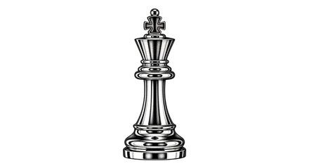 Vibrant Chess King Piece With Rainbow Glow On Black