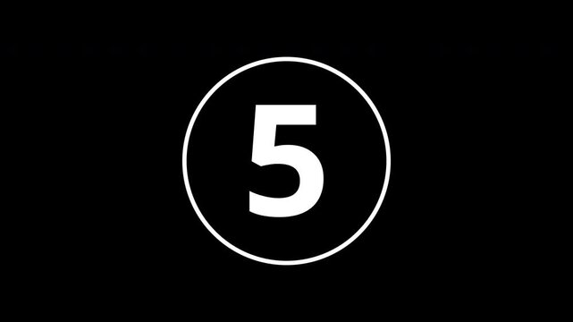 10 seconds countdown glitch timer black background 10 to 0 countdown animation 4k video