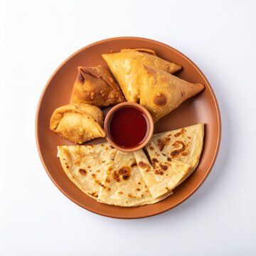 Parotta and Samosa Combo Plate