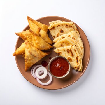 Parotta and Samosa Combo Plate