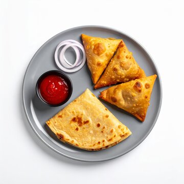 Parotta and Samosa Combo Plate