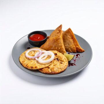 Parotta and Samosa Combo Plate