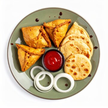 Parotta and Samosa Combo Plate