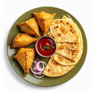 Parotta and Samosa Combo Plate