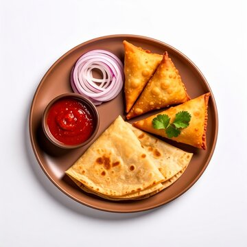 Parotta and Samosa Combo Plate
