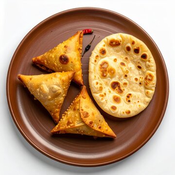 Parotta and Samosa Combo Plate