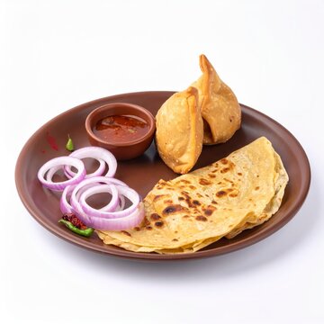 Parotta and Samosa Combo Plate