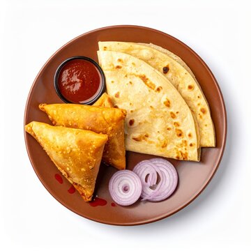 Parotta and Samosa Combo Plate