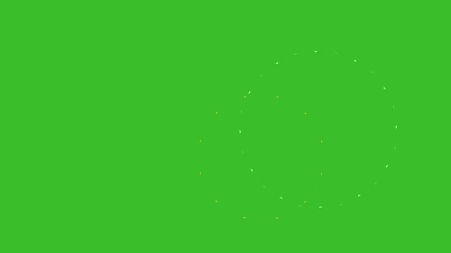 Firework with transparent background, Short colourful show with burst and fireworks exploding in 2d flat animation with alpha channel, cartoon firework element, Christmas and New Year overlay concept