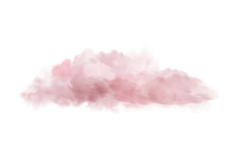 Fototapeta premium Rose pink cloud vector 3D style isolated