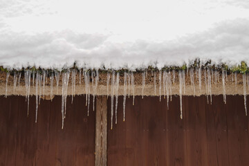 美山かやぶきの里の冬