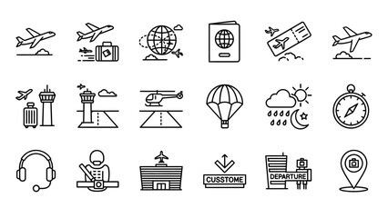 Collection of Travel and Tourism Icons.
