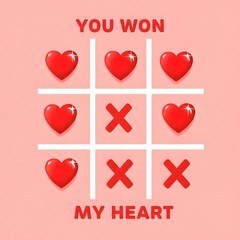 Heart shaped balloons in pink and red on a peach background for a romantic celebration