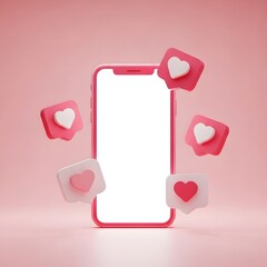 A heart shape formed by pink ribbons on a pink background with a checkered pattern