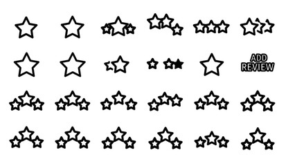 Obraz premium Collection of Star Rating Icons and Review.
