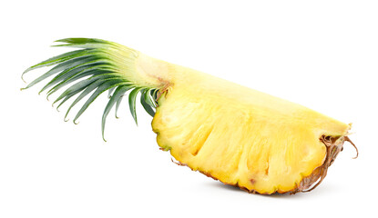 Pineapple slice isolated on wgite.