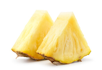 Pineapple slice isolated on wgite.