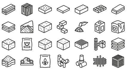Collection of Various 3D Box Icons.