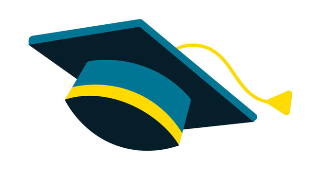 Graduation ceremony with cap and tassel indoors