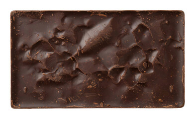 Delicious dark chocolate bar gourmet indulgence in food photography isolated on transparent background