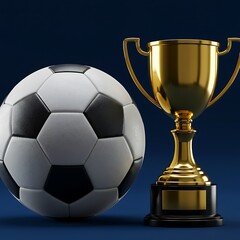 Fototapeta premium Golden Dreams, One Goal Away