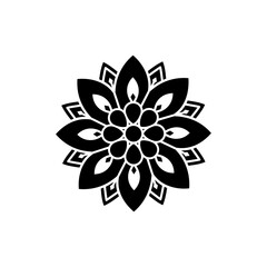 Obraz premium Mandala Icon Geometric Floral Meditation Design
